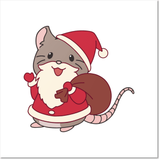 Santa rat Posters and Art